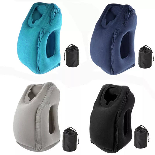 Inflatable travel pillow