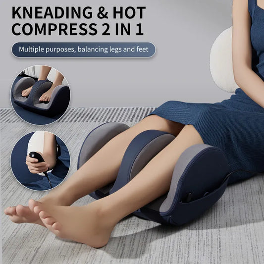 Heated leg massager